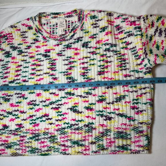 Cinq a Sept Mari Sweater Multicolor Space Dye Balloon Sleeve Chunky Knit Medium - Picture 11 of 16